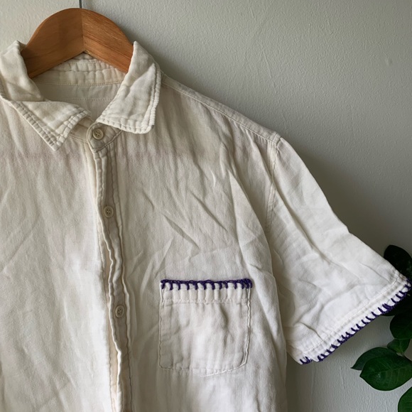 Vintage RARE Cotton Hand-Stitched Shirt - Picture 5 of 6